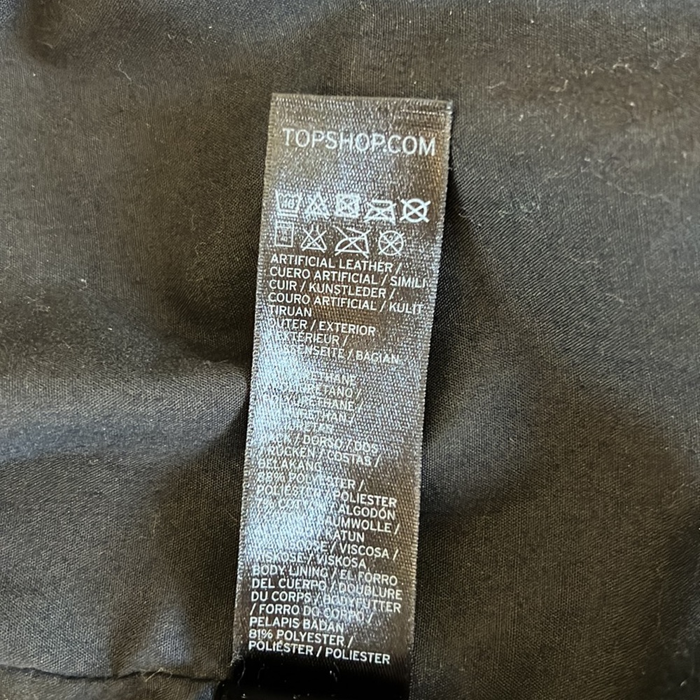 Topshop Vegan Leather Jacket View 5